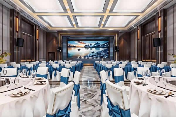 酒店宴會(huì)廳配多大面積的LED顯示屏合適？